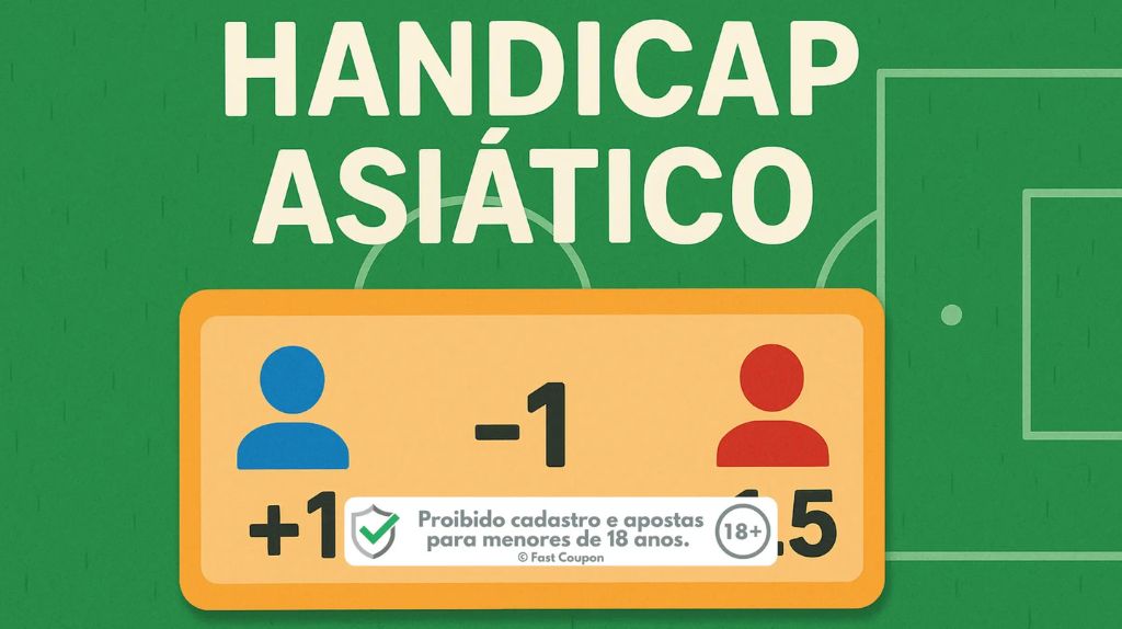 Exemplo de aposta com handicap asiático em uma tela de jogo.