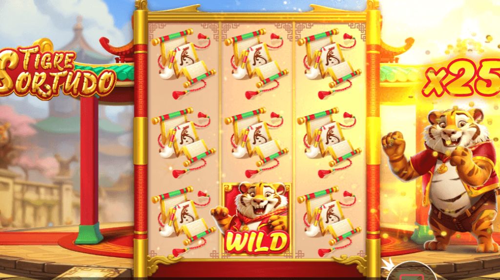 Imagem da tela de aposta do jogo Tigre Sortudo.