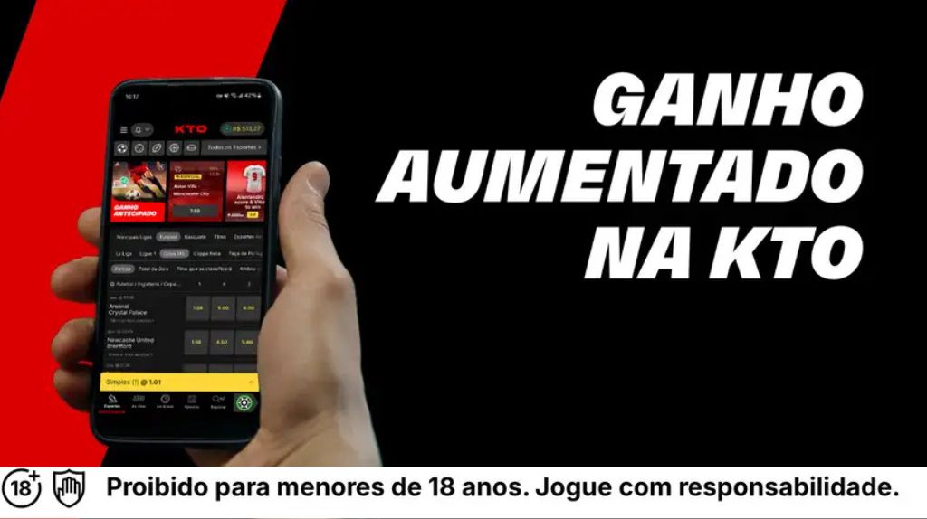 Gráfico de barras subindo em uma tela de aposta da KTO, simbolizando o ganho aumentado.