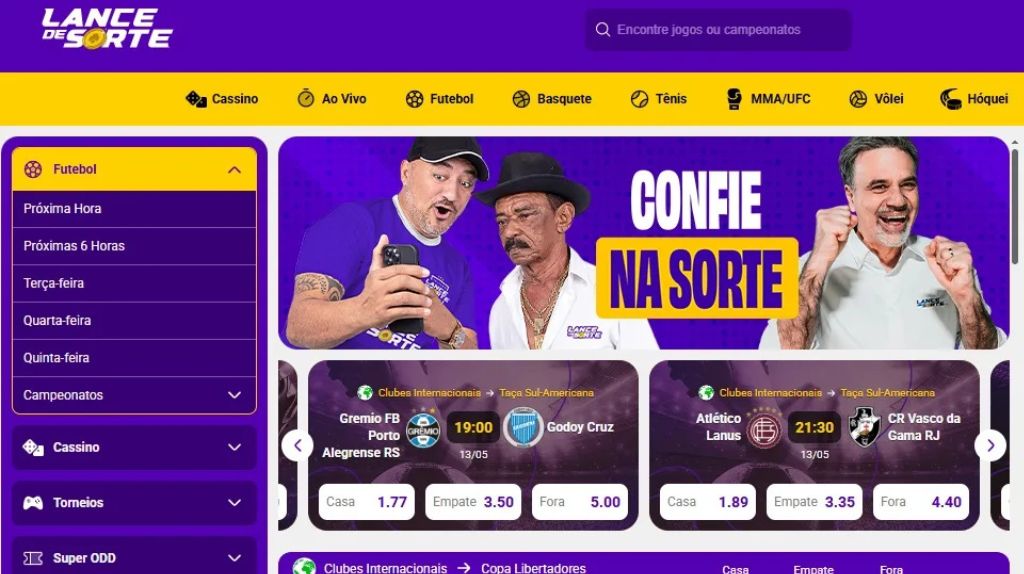 Gráfico com cotações e o logo da Lance de Sorte, representando as ofertas de Super Odds para apostas.