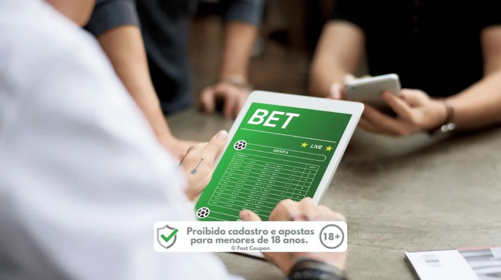 Exemplo de tela de apostas esportivas, mostrando as odds e o placar de um jogo.