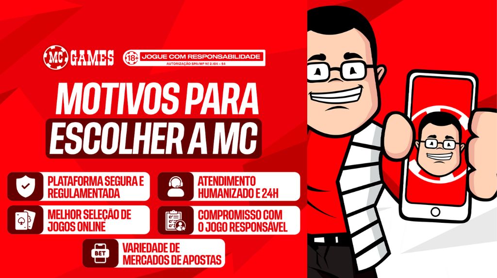 Logo da MC Games, uma plataforma de apostas online legalizada e segura no Brasil.