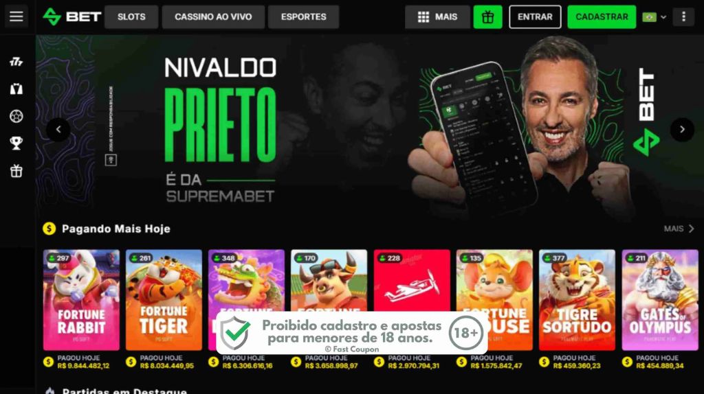 Logo oficial e código promocional Suprema Bet, uma casa de apostas confiável para esportes e cassino.