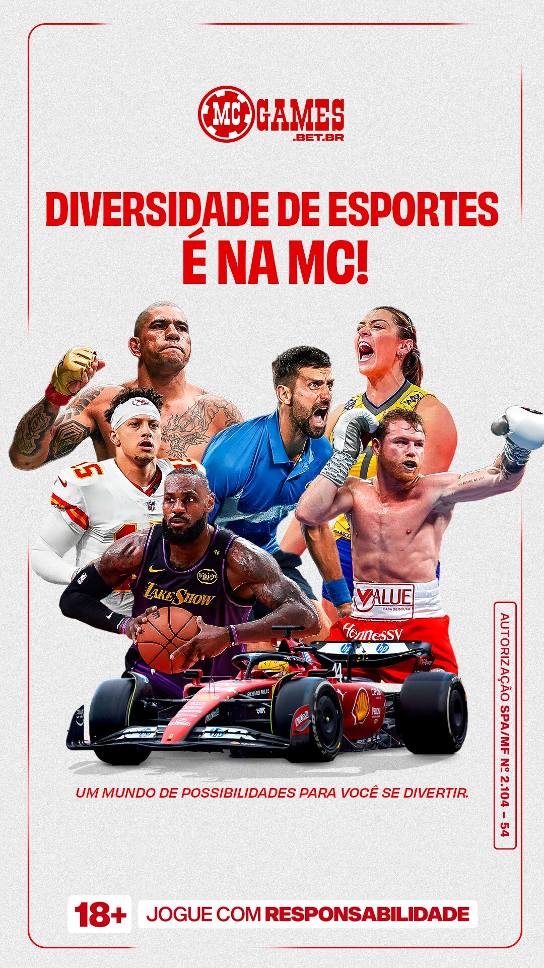 Diversidade de esportes