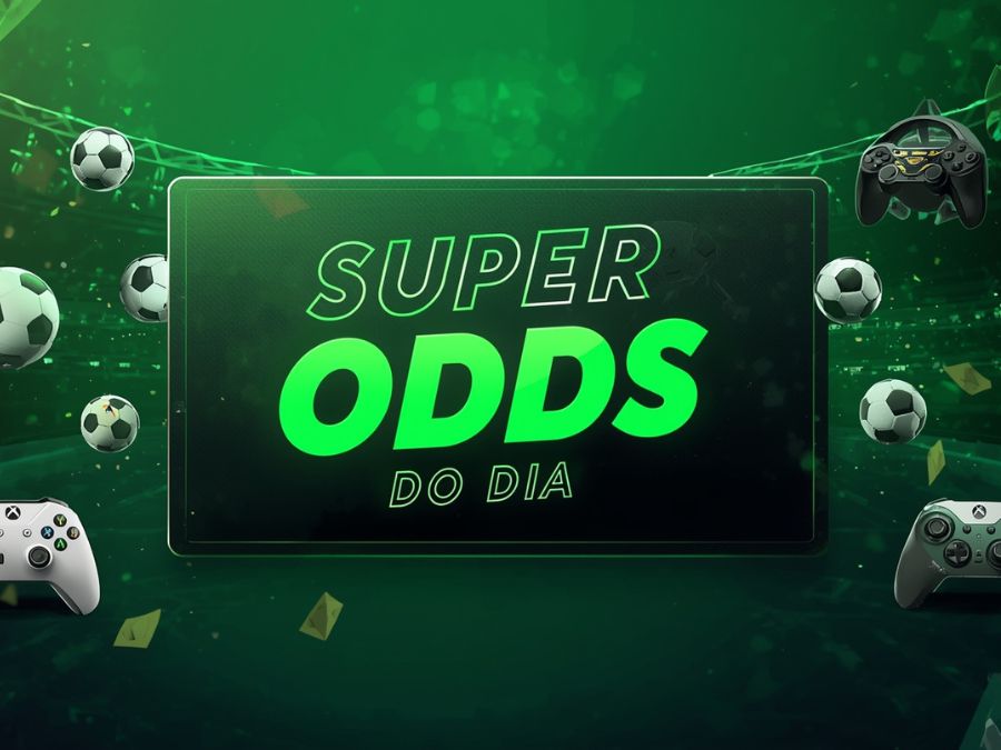 Banner de Super Odds do Dia com cotações de apostas online atualizadas em diferentes esportes.