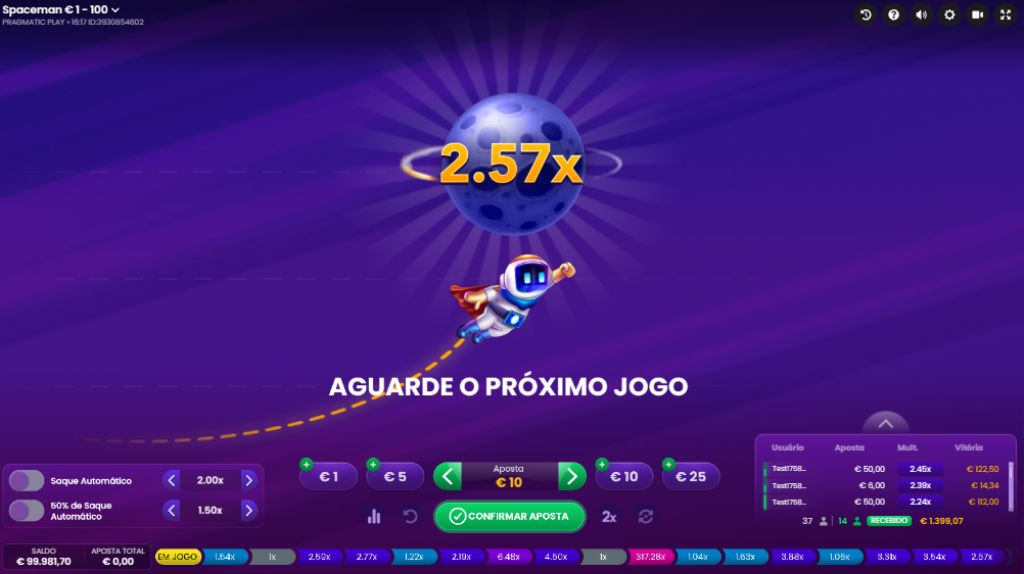 Exemplo de uso do cashout parcial no Spaceman demo grátis, recurso exclusivo da Pragmatic Play.